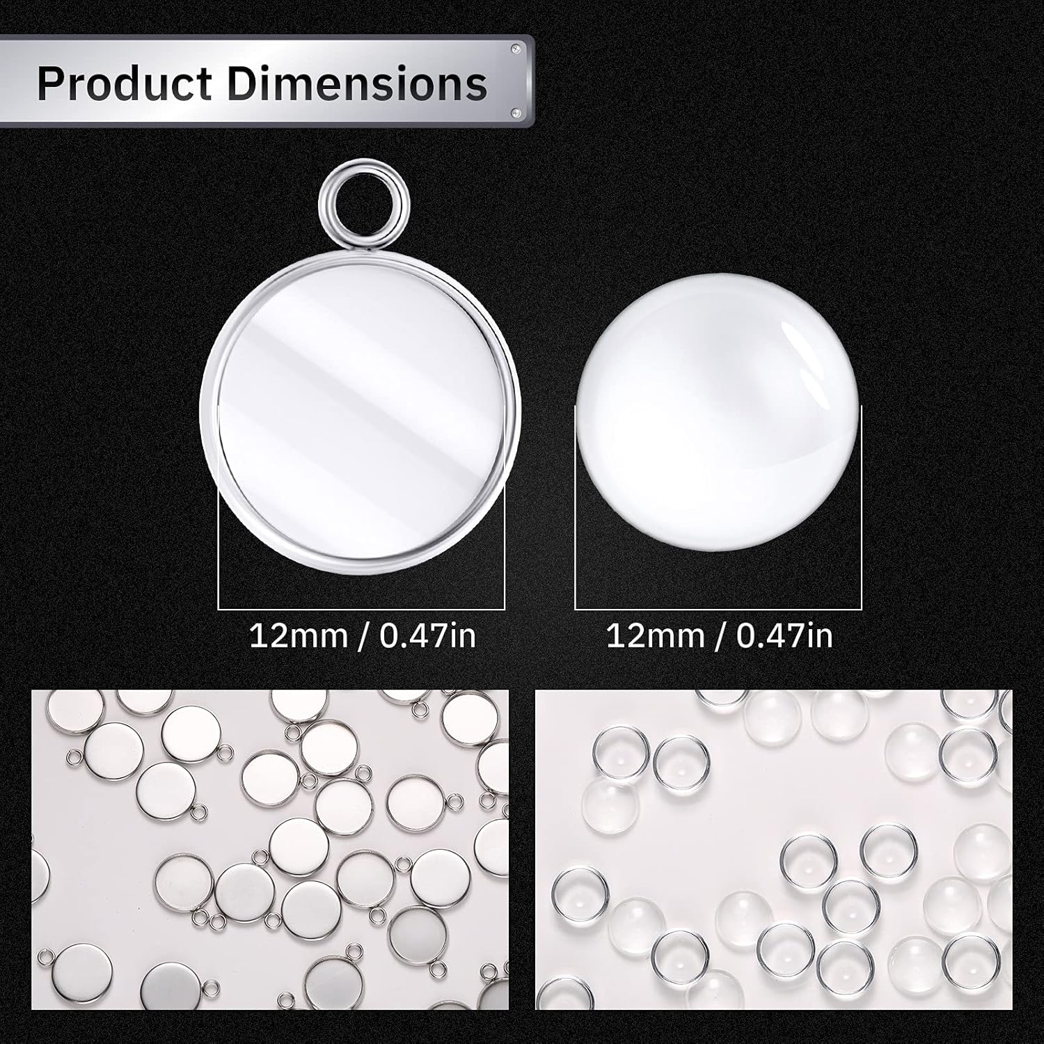 20 Pieces Stainless Steel Roun - Crafting Resin 评论和价格
