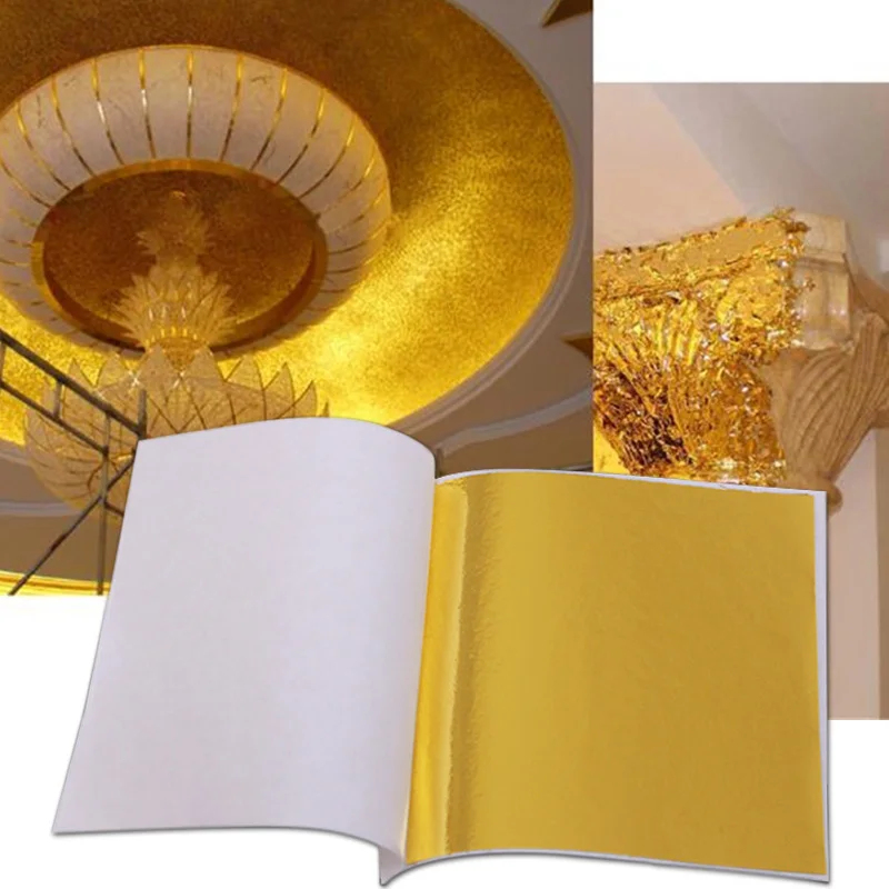 100Pcs Imitation Gold Sliver C - Gold Foil Flakes 评论和价格