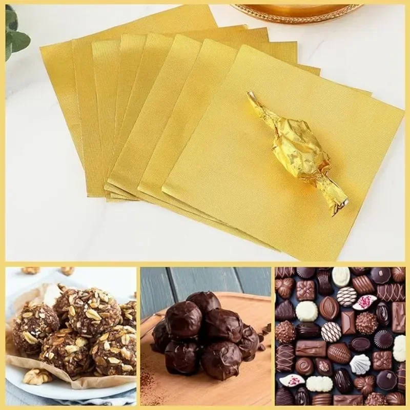 100PCS Large Dubai Chocolate C - Gold Foil Flakes 评论和价格