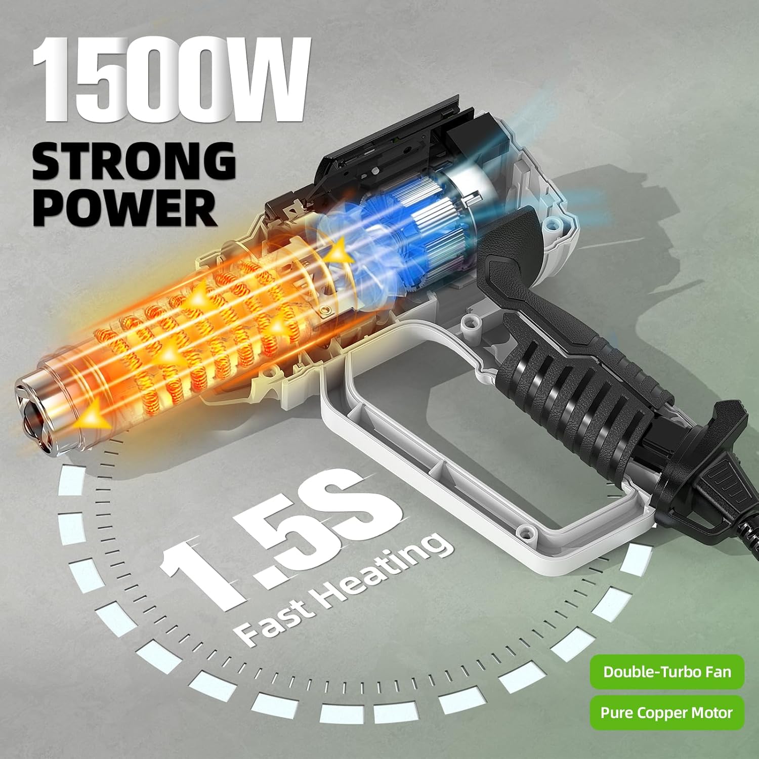 Hot Air Gun with LCD 12 Variab - Heat Gun Small 评论和价格