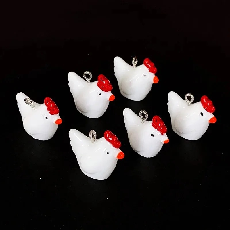 10Pcs Cute Mini 3D Chicken Res - Resin Craft Supplies 评论和价格