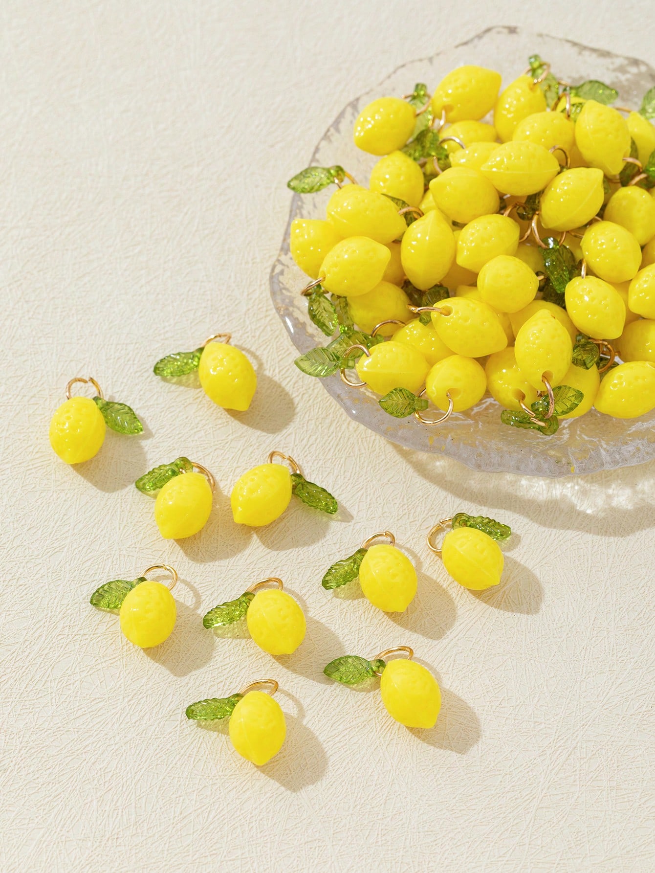 10Pcs 3D Lemon Resin Charms Pe - Resin Craft Material 评论和价格