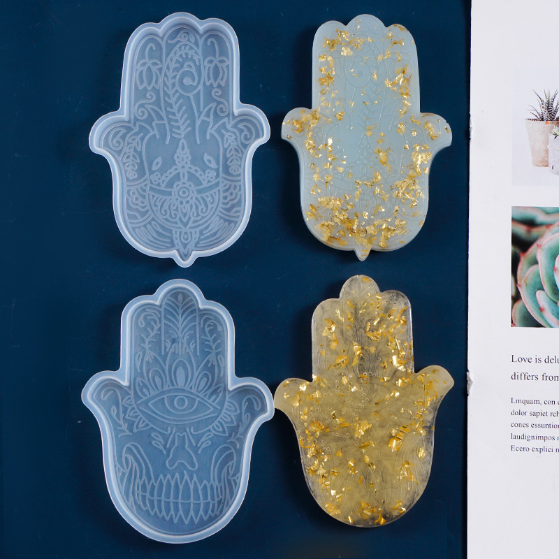 1 Pcs DIY Coaster Hand of Fati - Silicone Mold Tray 评论和价格
