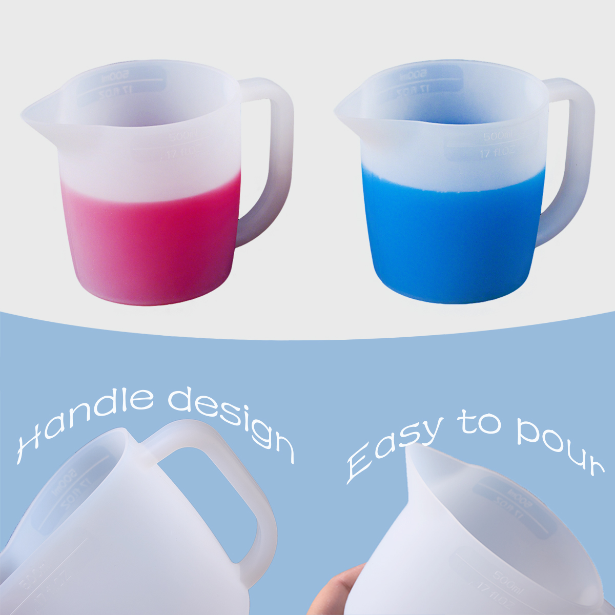 500ML Silicone Measuring Cup w - Mixing Cup Silicone 评论和价格