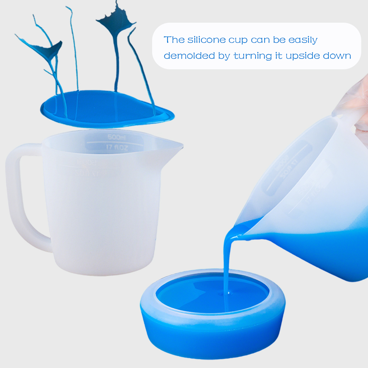 500ML Silicone Measuring Cup w - Mixing Cup Silicone 评论和价格
