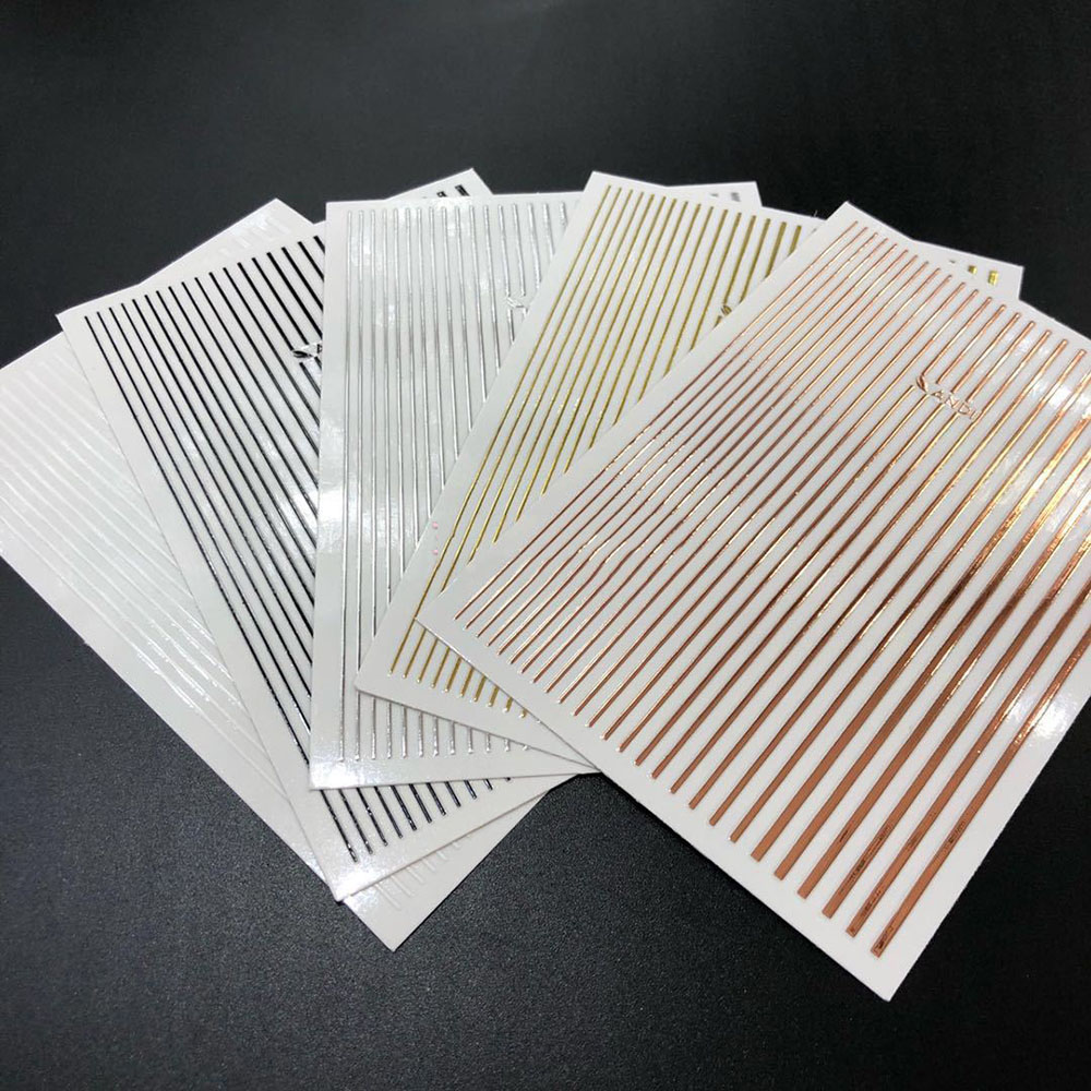 1 Sheet 3D Gold Silver Lines S - Gold Foil Flakes 评论和价格