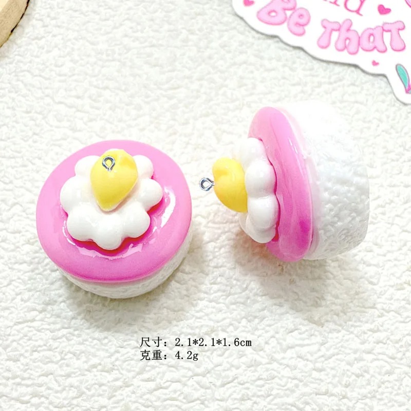 10Pcs Mini Simulated Cute Cake - Resin Craft Material 评论和价格