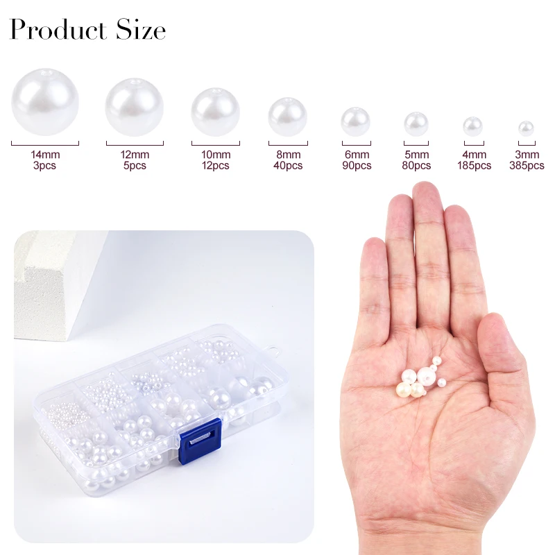 800pcs Artificial Faux Pearl R - Crafting Resin 评论和价格