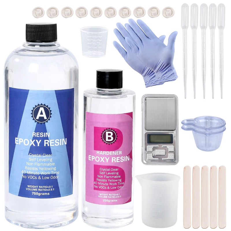 Epoxy Resin Kit Crystal Clear  - Mixing Cup Silicone 评论和价格