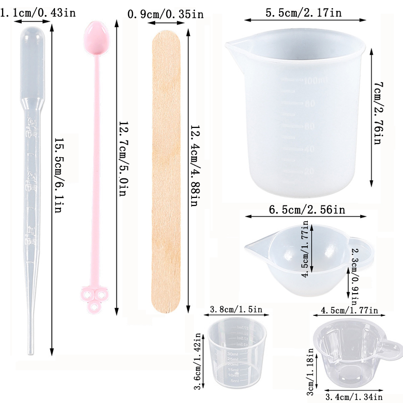 Epoxy Resin Tools Kit Silicone - Mixing Cup Silicone 评论和价格