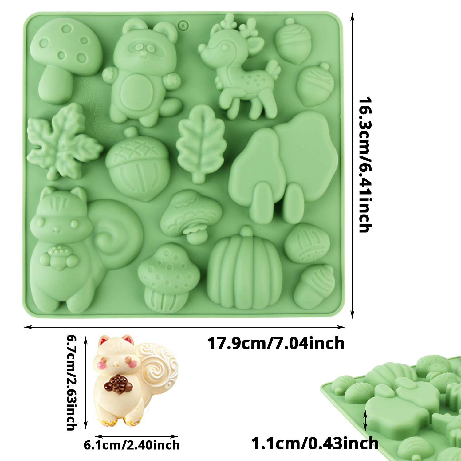 1 Silicone Cake Mold in the Sh - Resin Craft Material 评论和价格