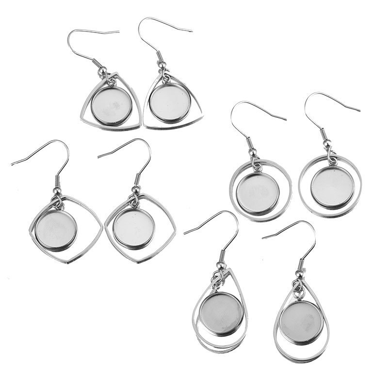 10pc Stainless Steel Tray Beze - Bezels Set Pendant 评论和价格