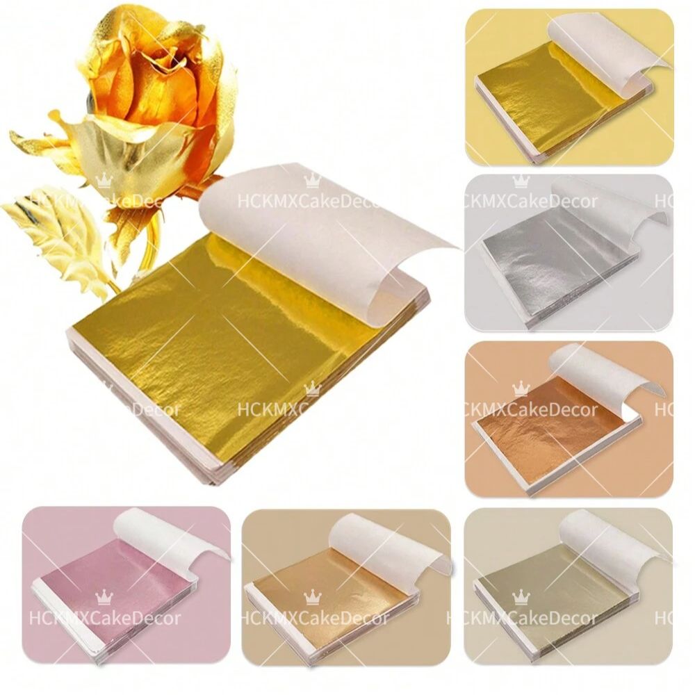 100pcs Imitation Gold Foil She - Gold Foil Flakes 评论和价格