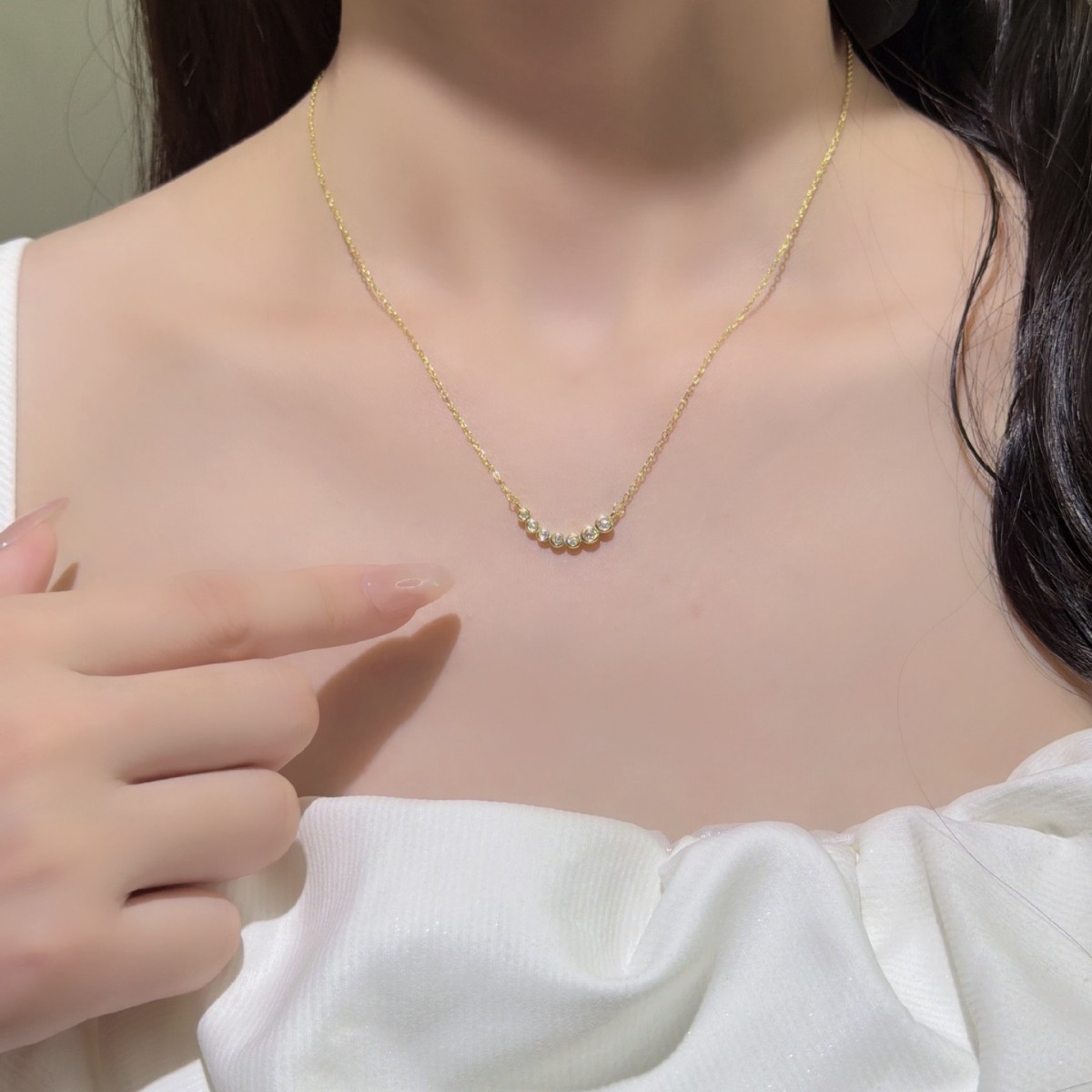 MOVESKI Bezel Set Round Moissa - Bezels Set Pendant 评论和价格