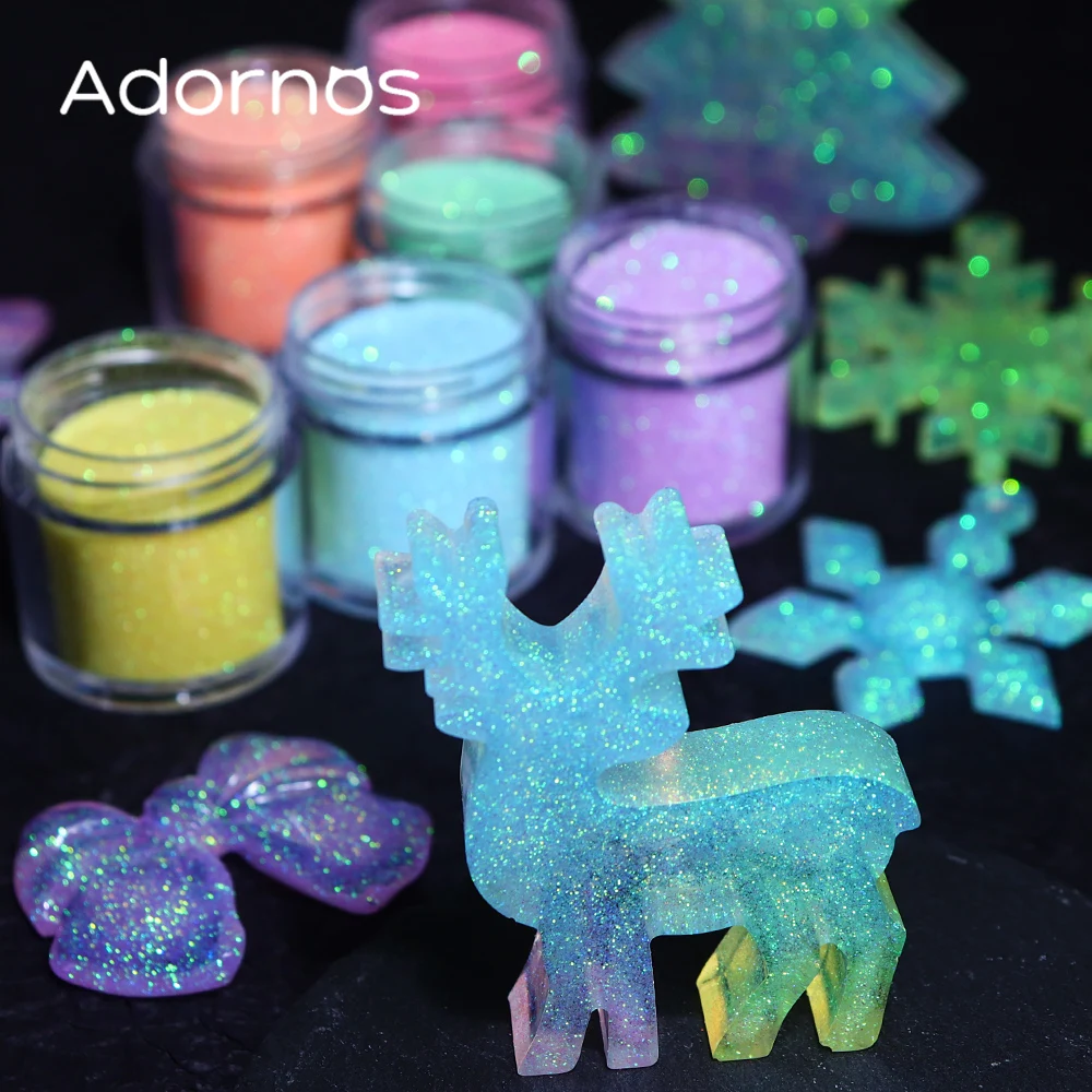 Iridescent Glitter Sugar Powde - Resin Pigment Set 评论和价格