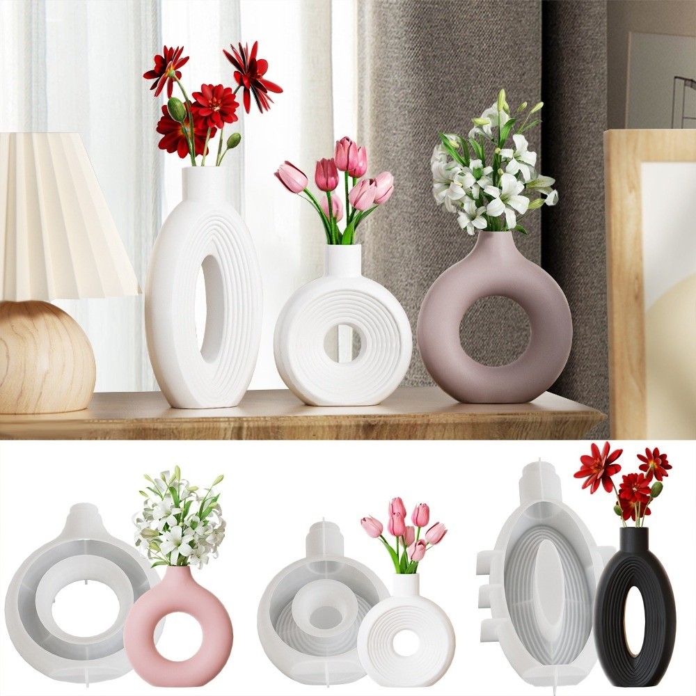 Oval Stripe Silicone Vase Mold - Resin Craft Workshop 评论和价格