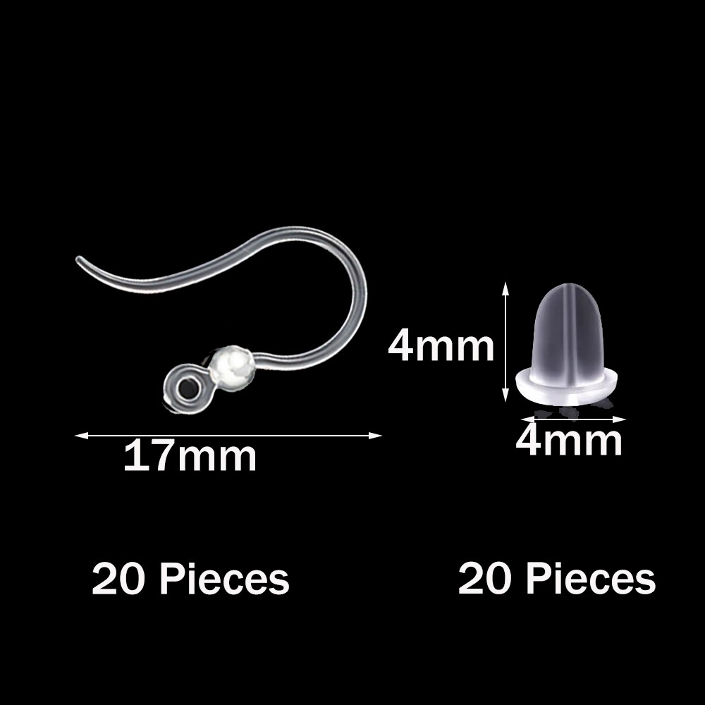 40pcs Clear Plastic Earring Ho - Resin Craft Projects 评论和价格