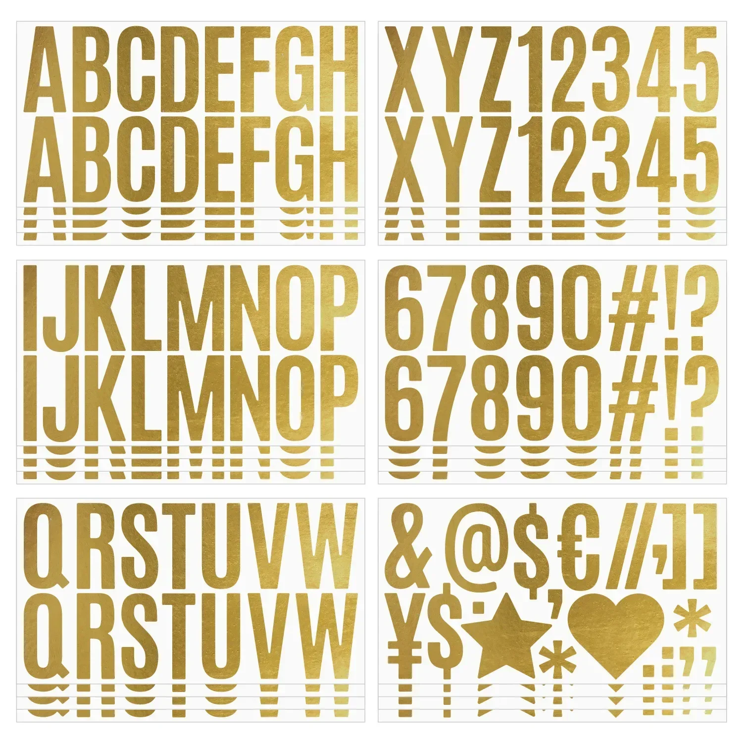 100 Pcs 6 Sheets Gold Letter S - Gold Foil Flakes 评论和价格