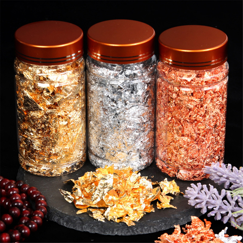 Shiny Genuine Gold Leaf Schabi - Gold Foil Flakes 评论和价格