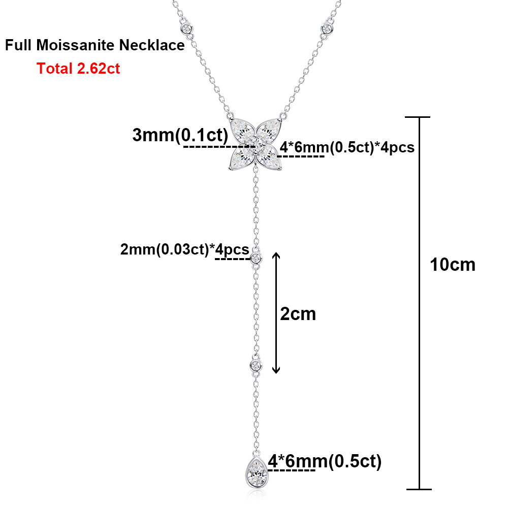 Bezel Set All Moissanite Penda - Bezels Set Pendant 评论和价格