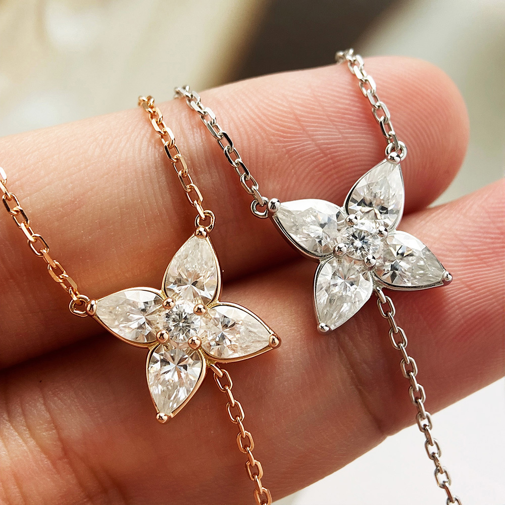 Bezel Set All Moissanite Penda - Bezels Set Pendant 评论和价格