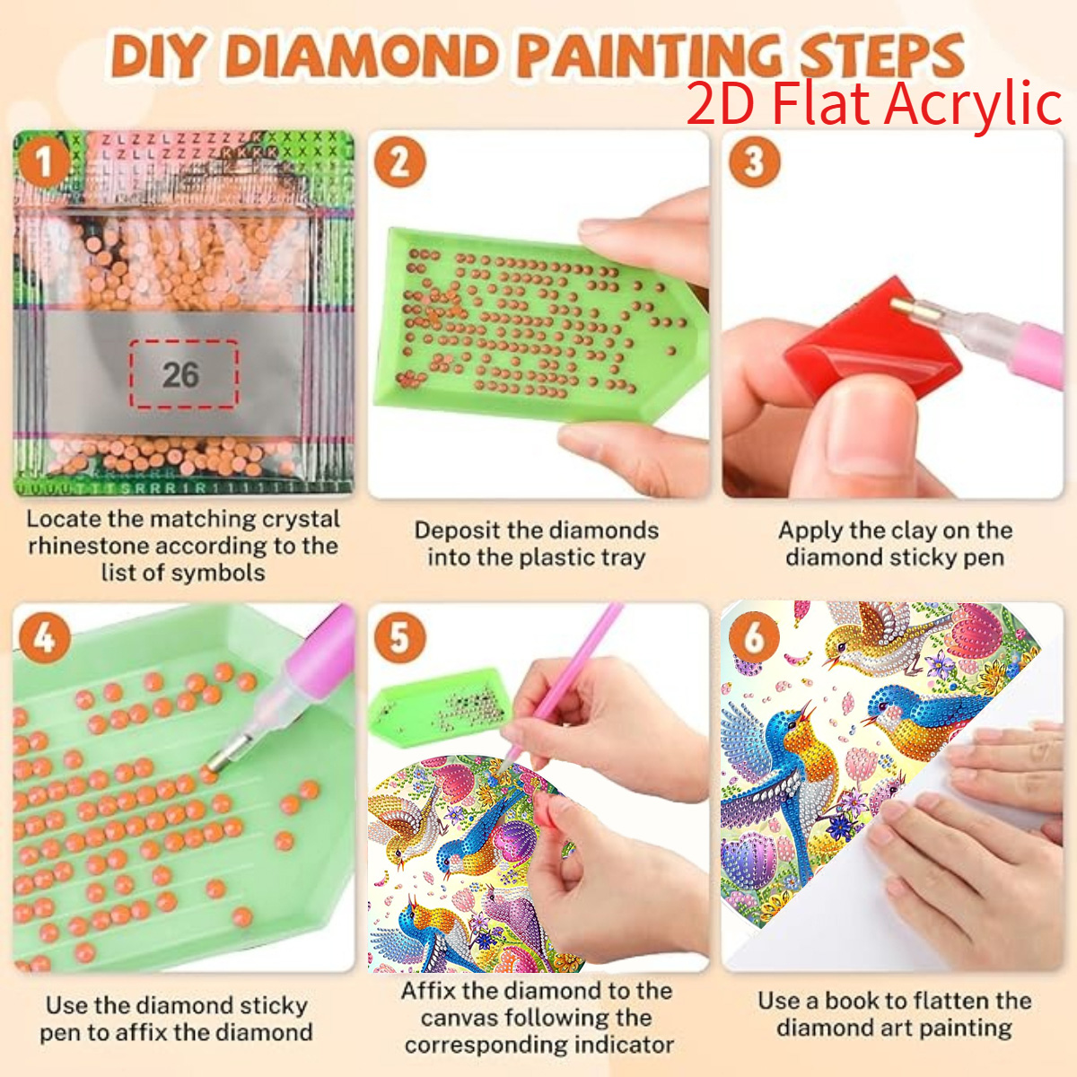 2D Flat Acrylic, 5D DIY Diamon - Resin Craft For Beginners 评论和价格