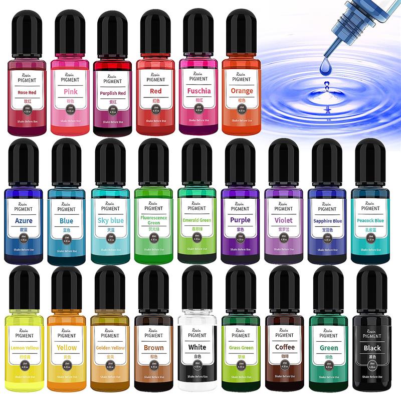 24 Color Art Ink Alcohol Resin - Resin Pigment Set 评论和价格